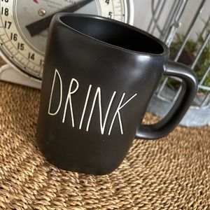 Rae Dunn Black Drink coffee tea mug
